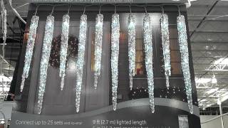 GE Holiday LED Twinkling Icicle Lights  19 Count [upl. by Nnalorac]