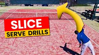 Tennis Slice Serve Drills  How To Hit Bigger Slice Serves [upl. by Nageam]