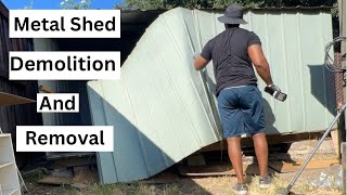 Metal Shed Demolition and Removal [upl. by Atiuqcir845]