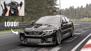 BMW M5 F90 Nurburgring Nordschleife  Forza Motorsport  Steering Wheel Gameplay [upl. by Pylle111]