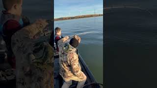 GIANT Striped Bass Vs LITTLE Boy Big Fish Landed fishing funny family [upl. by Clorinda]