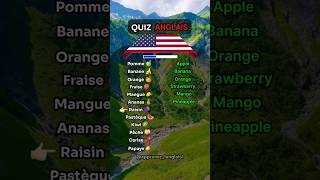 quotQUIZ ANGLAISquot  quotLes fruits🍎🍌 en anglaisquot✨🇺🇸  quiz apprendreanglais coursdanglais [upl. by Ive]