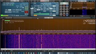 Testing New RSPdx by SDRplay 14200 kHz USB Shortwave DF2BO Germany [upl. by Adil458]