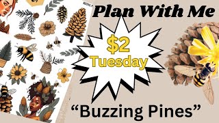 Plan With Me  Planner Insert  Buzzing Pines  Crafty Planner Queen [upl. by Murphy]