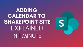 How To Add Calendar To SharePoint Site 2024 [upl. by Oratnek]