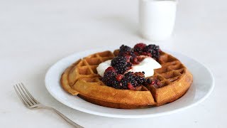 WholeWheat Waffles with Yogurt and Berries Healthy Appetite with Shira Bocar [upl. by Acinoed]