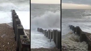 Groynes 76 75 and 64  Winter Waves 2015 [upl. by Uamak]