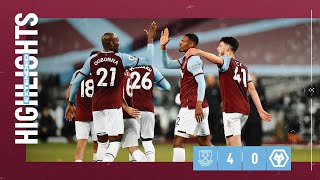 EXTENDED HIGHLIGHTS  WEST HAM UNITED 40 WOLVES [upl. by Airom]