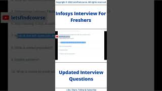 Updated Infosys Interview For Freshers infosys interview [upl. by Hsaka]