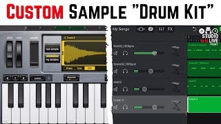 Custom drum kit in GarageBand iOS using samples iPhoneiPad [upl. by Ebeneser494]