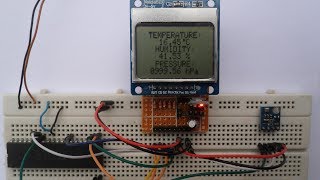 Weather station using PIC18F4550 BME280 sensor and Nokia 5110 LCD [upl. by Merlin]