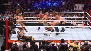 John Cena immediately makes an impact when he enters the Royal Rumble Match Royal Rumble 2013 [upl. by Mae]