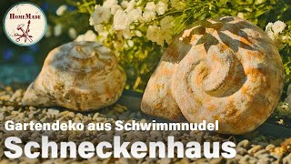 DIY  Gartendeko der besonderen Art  Schneckenhäuser aus Schwimmnudeln selbst gemacht [upl. by Arvell]