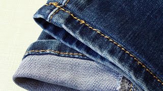 How to Shorten Jeans with Original Hem [upl. by Ansley]