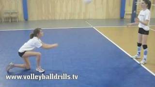 Beginner volleyball How to pass a volleyball [upl. by Rosana369]