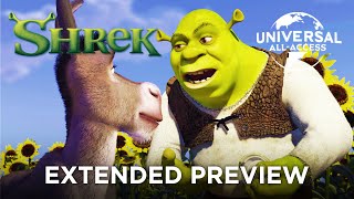 Shrek  Shrek Meets Donkey  Extended Preview [upl. by Nyrual]