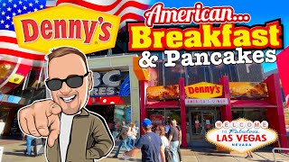 Dennys All American Breakfast With a Side of Pancakes on THE VEGAS STRIP [upl. by Tyrrell]