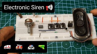 How to make Electronic siren for Ambulance police siren Fire brigade Siren using IC UM 3561 [upl. by Zevahc361]