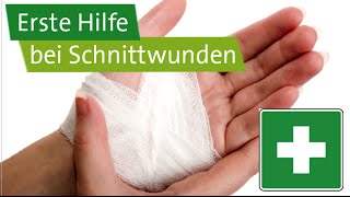 Erste Hilfe bei Schnittwunden [upl. by Cahilly]