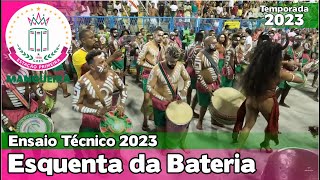 Mangueira  Esquenta da bateria no Setor 1  Ensaio Técnico  Samba ao vivo  ET23 [upl. by Einaoj]