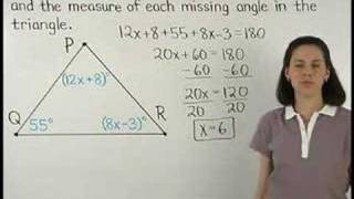 Angles of a Triangle  Triangle Sum Theorem  MathHelpcom [upl. by Dreher]