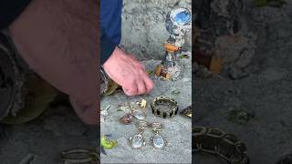 He found priceless pirate treasure from the beach 😱  metaldetecting shorts find viralvideo [upl. by Inaffets]