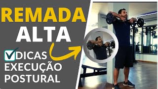 REMADA ALTA COM BARRA W EM PÉ  EXERCÍCIO PARA TRAPÉZIO [upl. by Notnad]