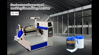 Semi automatic pre taped masking film making machine [upl. by Jamaal542]