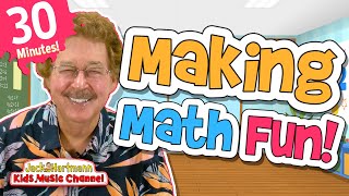 Making Math Fun  30 Minutes of Fun Math Songs for Kids  Jack Hartmann [upl. by Ailyn]