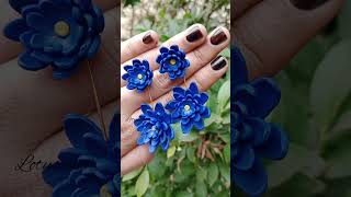 Polymer clay earrings smallbuisnesslove art artandcraft diy drawing flowers [upl. by Narrad]