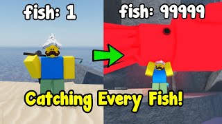 Catching Every Fish And Unlocked Secret Rod In Fisch Roblox [upl. by Odarbil]