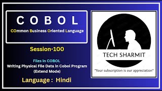 File Handling in COBOL Writing Physical File Data with OPEN EXTEND to Append Data Session100 [upl. by Adriano]