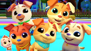 Five Little Puppies Dog Song Preschool Rhymes And Cartoon Videos [upl. by Maegan]