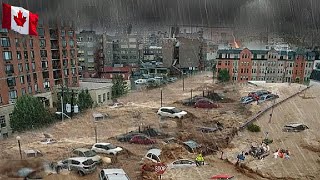 Emergency evacuation in Canada Floods in Montreal are washing away cars and stranding people [upl. by Leunas272]