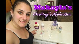 Makaylas GTube FeedingMedication Routine  Our Lives Our Reasons Our Sanity [upl. by Janene560]