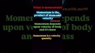 What is momentumphysicsytshortseducationalspokenenglishcomment if you want more [upl. by Eelrebmik811]