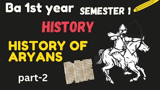 ba 1st year history history of aryas 1st semester historyba history in englishba education study [upl. by Alimat]