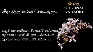 Bingu Wela Ron Soyala බිඟු වැල රොන් KARAOKE Vincent RathnayakaKDK DharmawardhanaVincent Ratnayake [upl. by Ert]