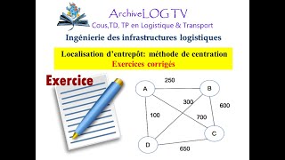 Méthode de centrationLocalisation des entrepôts Exercices corrigés [upl. by Mcclelland]