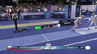 2023 242 T64 05 E M Individual Milano ITA WCH BLUE LIMARDO GASCON VEN vs BESKIN ISR [upl. by Wun]