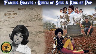 Famous Graves  Aretha Franklin  Michael Jackson  Queen of Soul  King of Pop Detroit Michigan [upl. by Levins]