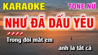 Karaoke Như Đã Dấu Yêu Tone Nữ Nhạc Sống  Nguyễn Linh [upl. by Notlad881]