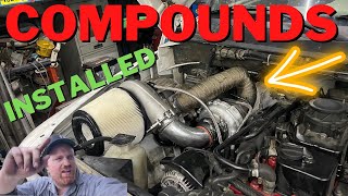 Cummins compound turbo build k27 and a s476 [upl. by Euqinahc]