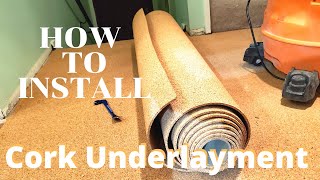 How to install Cork underlayment [upl. by Ynnaj]