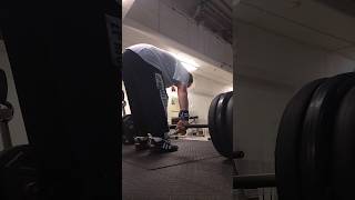 Beltless DOUBLE OVERHAND deadlifts with 1325 kg292lbs gripstrength [upl. by Korten]