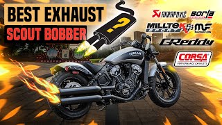 Indian Scout Bobber Exhaust Sound🔥 YorkRinehartBassani XhaustDrJekill amp Mr HydeRadiant Cycle [upl. by Notecnirp]