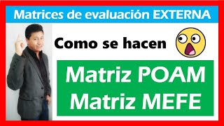 Matrices del Entorno EXTERNO ➡️ POAM y MEFE [upl. by Illac940]