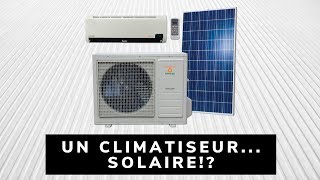 Un climatiseur solaire Climatisation  chauffage hors ou sur réseau via des panneaux solaires [upl. by Robby]