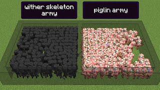 wither skeleton army vs piglin army 219 [upl. by Adnamahs]