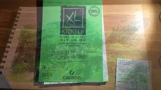 Canson recycled sketchbook review [upl. by Hebe]